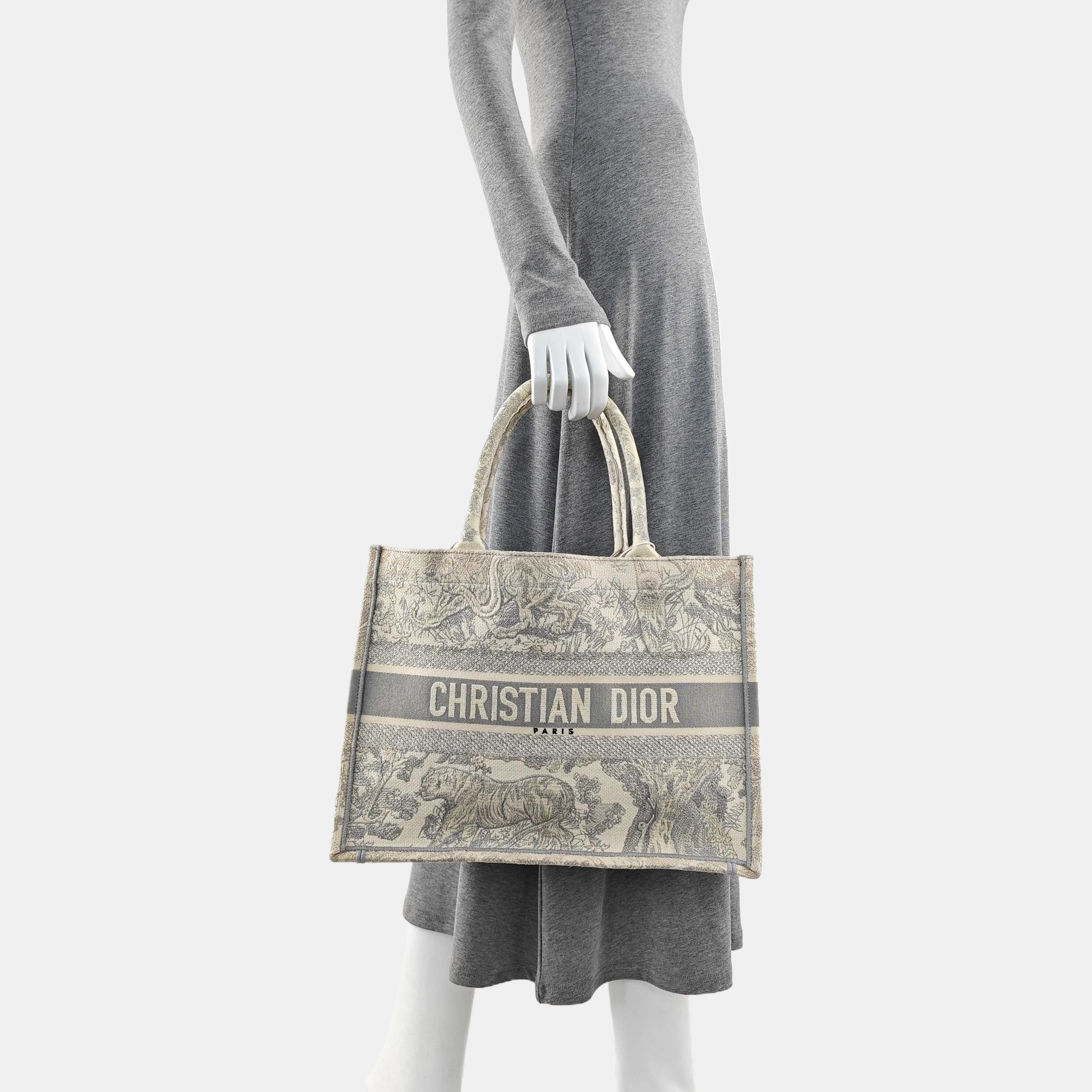 Book Tote Medium Fabric Gray