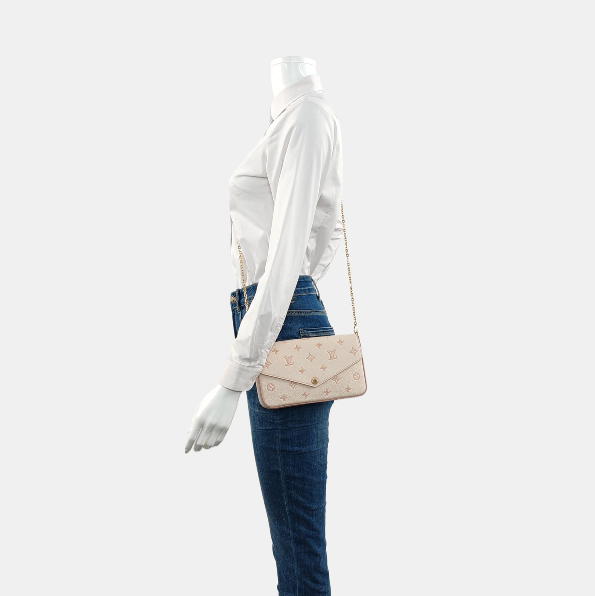 FÉLICIE Monogram Calfskin Beige