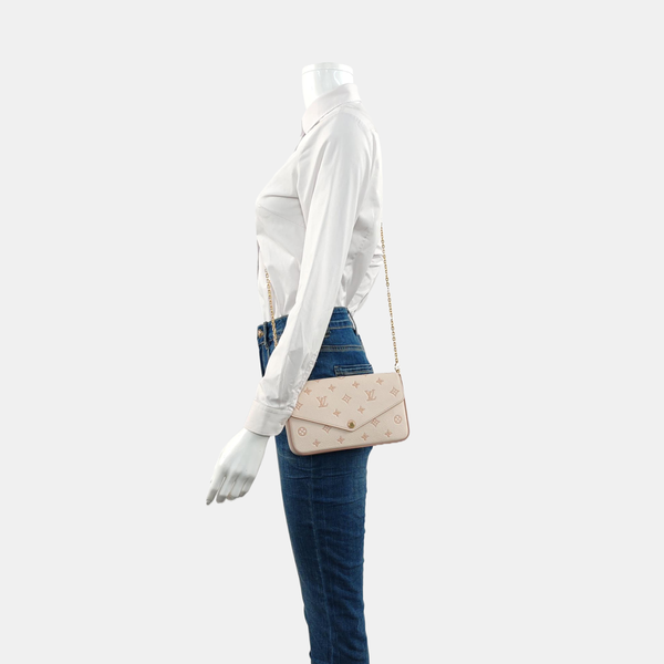 FÉLICIE Monogram Calfskin Beige
