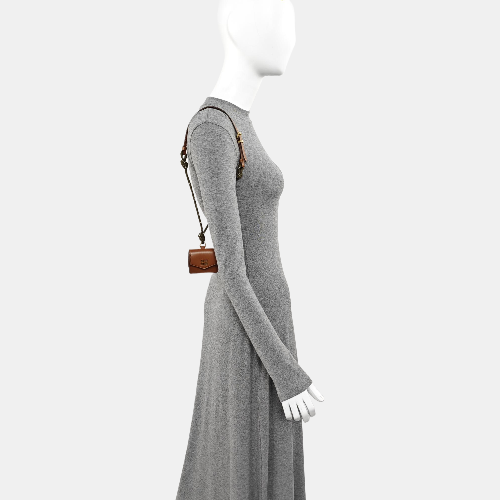 Calfskin Shoulder Bag Brown