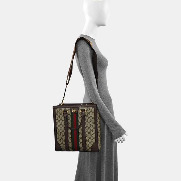 GG Multicolor Medium Monogram Coated Canvas Black
