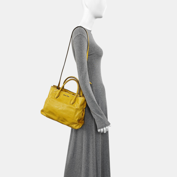 Calfskin Tote Bag Yellow