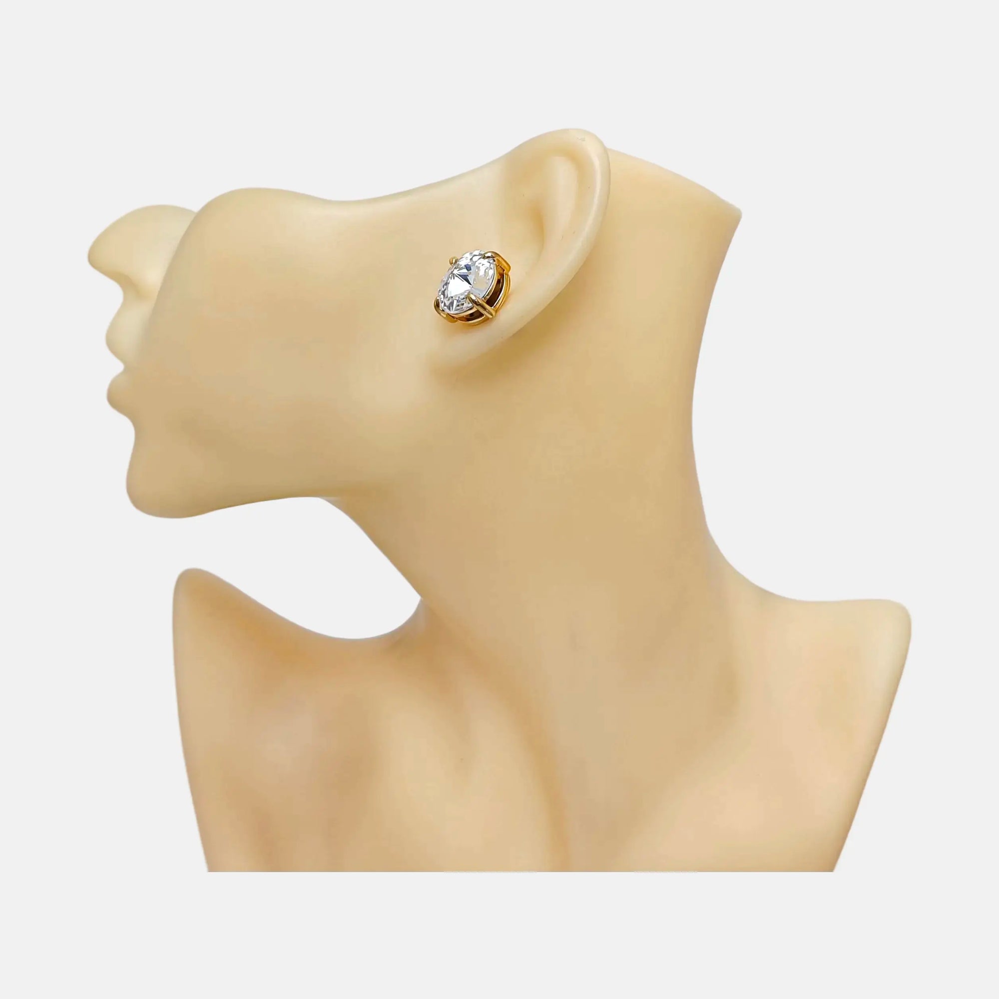 Metal Gold Stud Earrings
