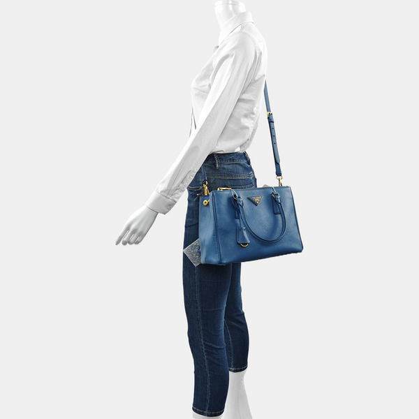 Authenticated pre-owned  Galleria Saffiano Calfskin Blue - Shoulder Bag at Looply