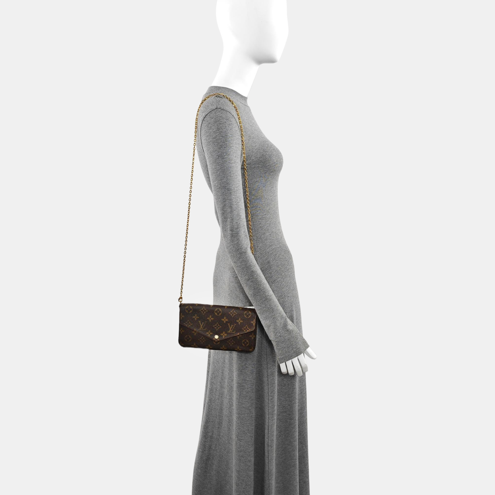 FÉLICIE Monogram Coated Canvas Brown
