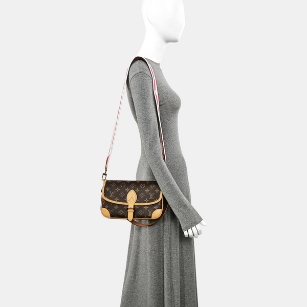 DIANE Monogram Coated Canvas Brown