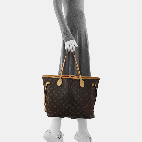 NEVERFULL MM Monogram Coated Canvas Brown