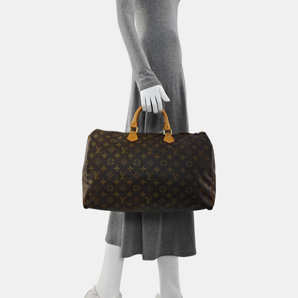 SPEEDY 40 Monogram Coated Canvas Brown