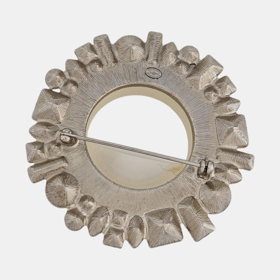 Metal White Brooch