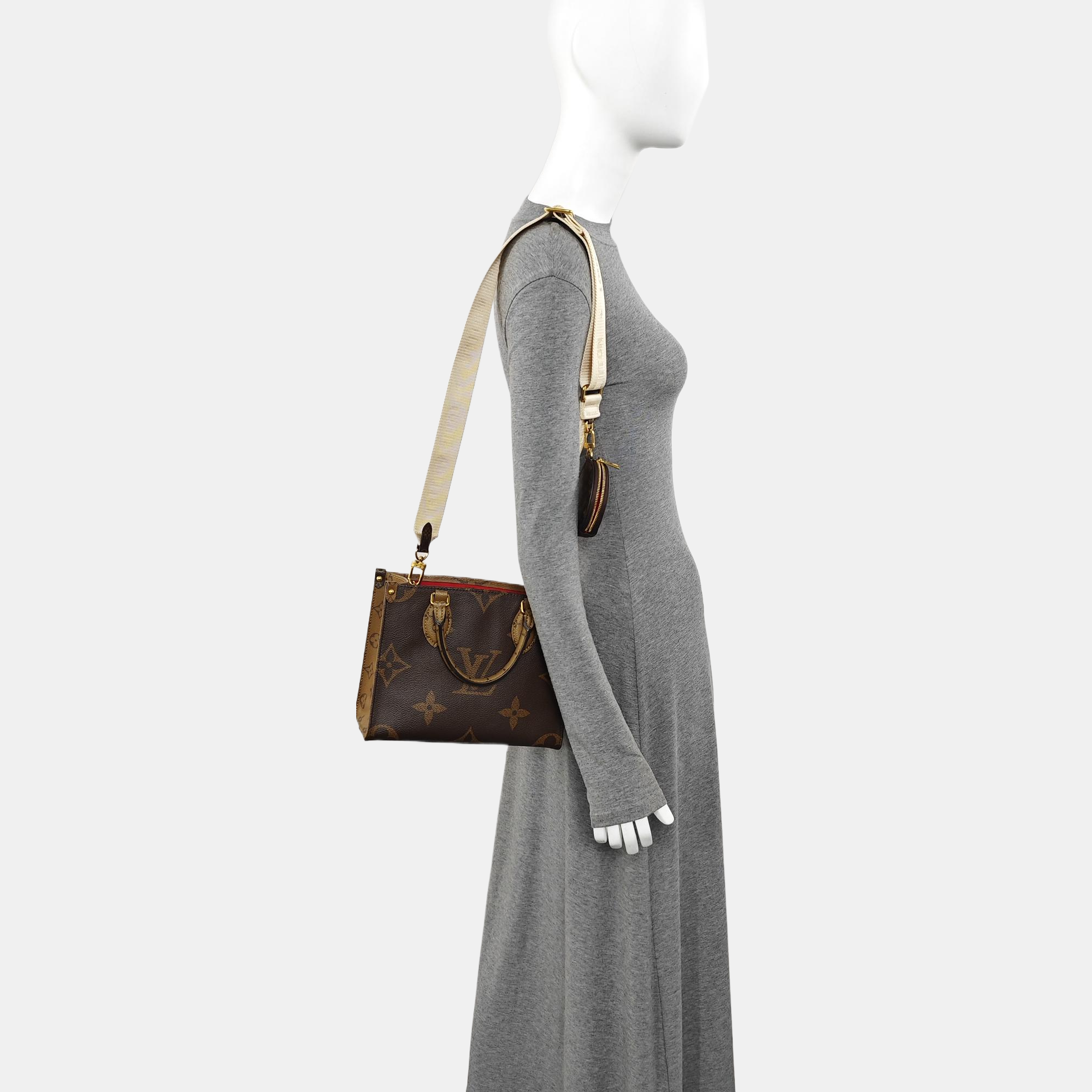 ONTHEGO PM Monogram Coated Canvas Brown