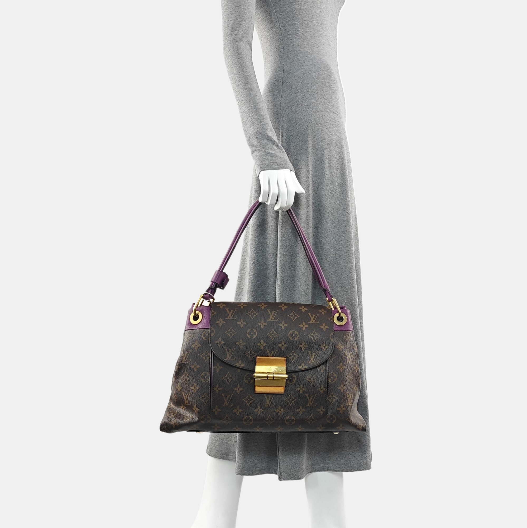 OLYMPE Monogram Coated Canvas Brown
