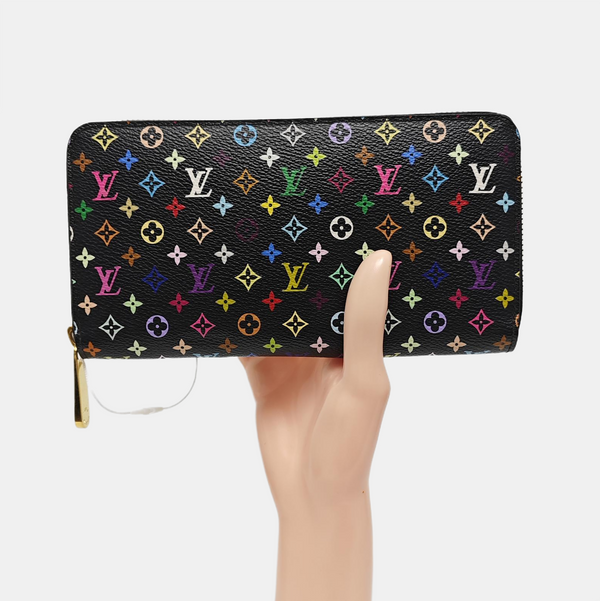 LV × TM ZIPPY Monogram Coated Canvas Black Wallet