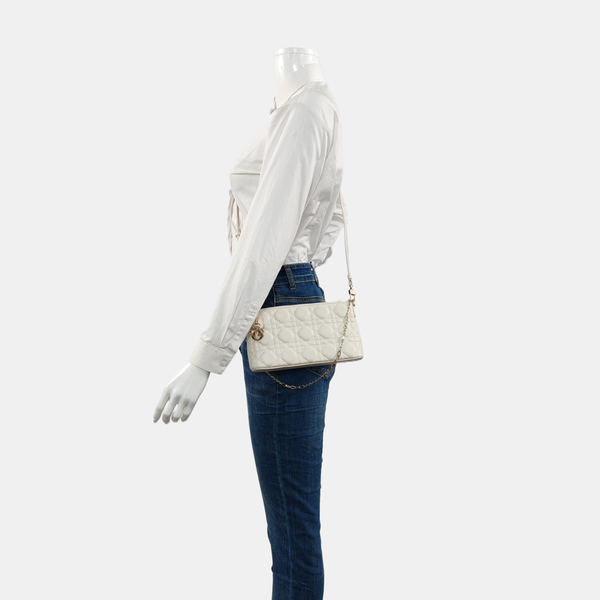 Cannage Calfskin Mini White