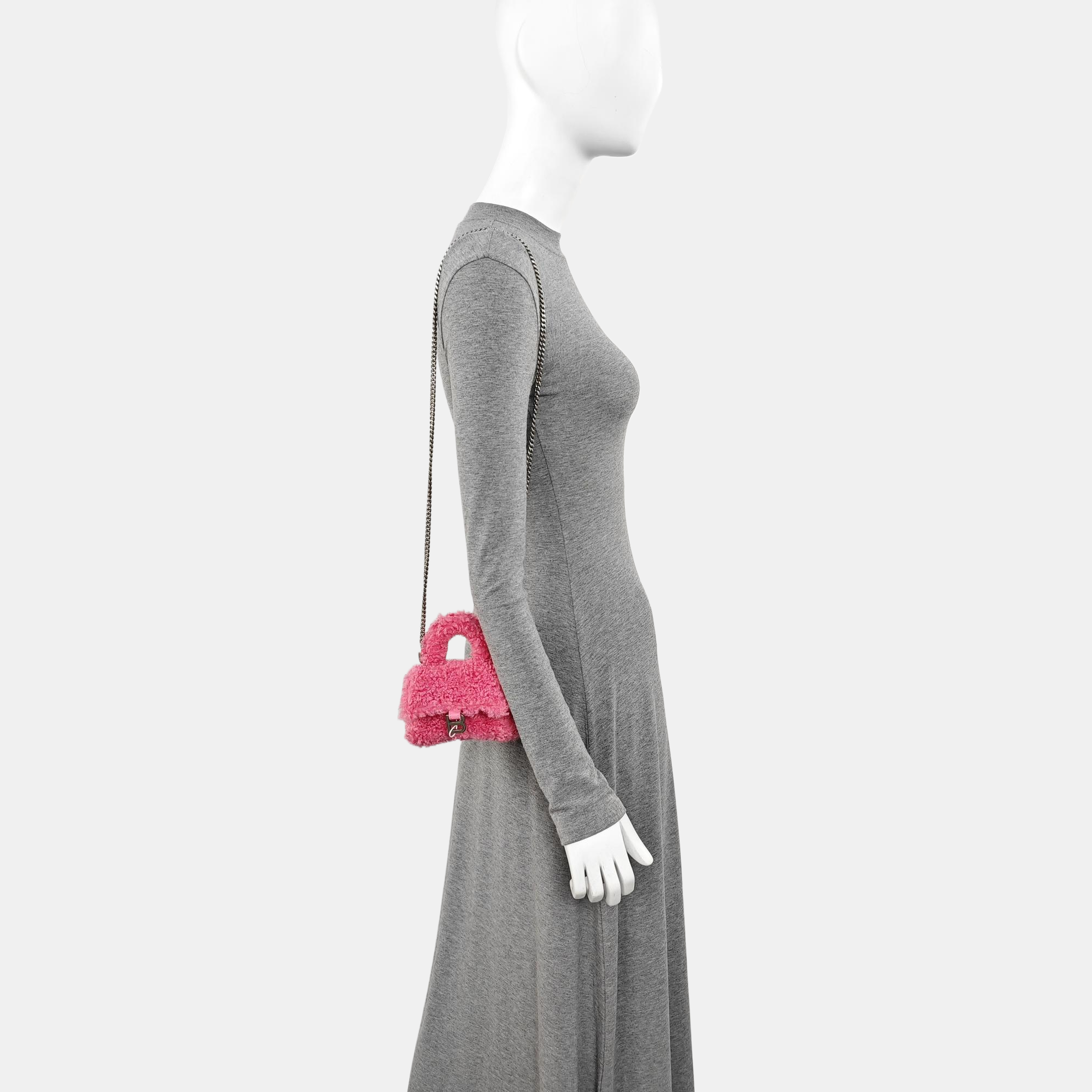 Hourglass Mini Sheepskin Pink