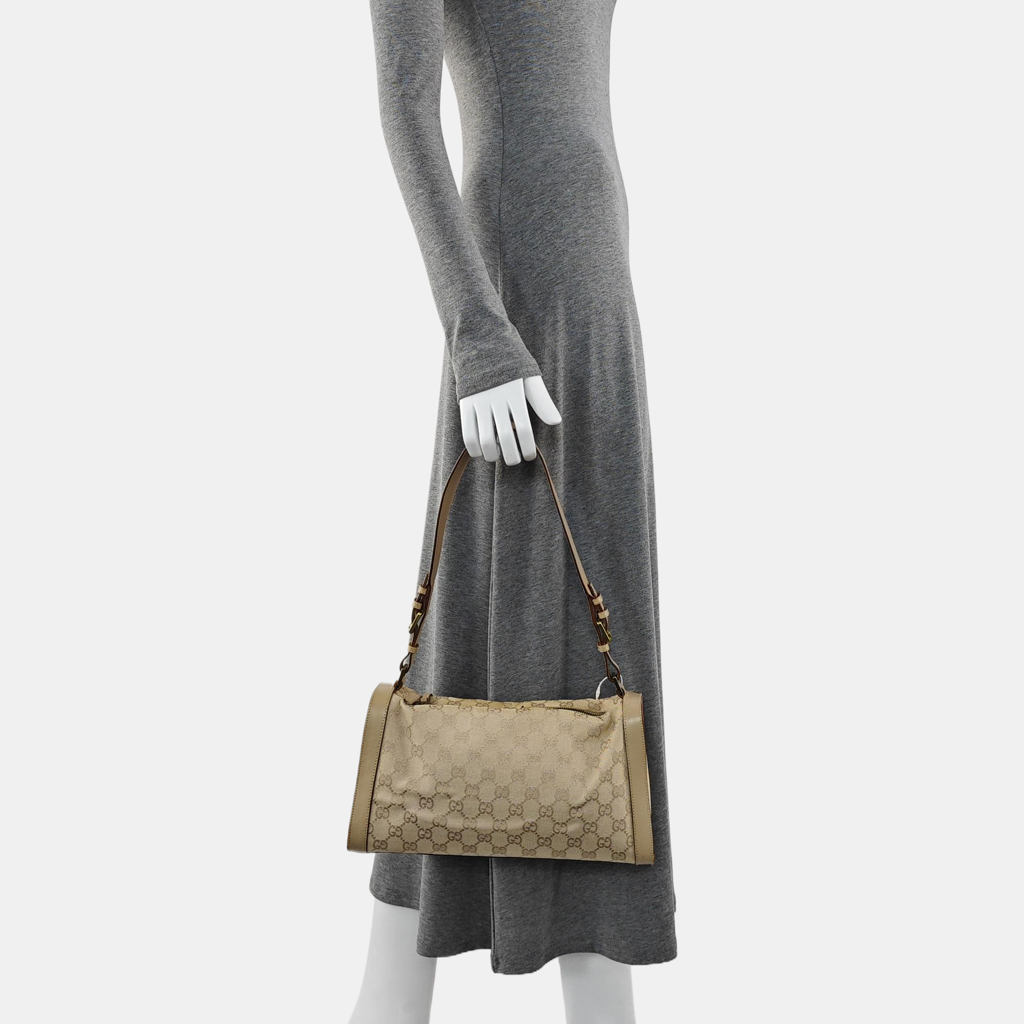 Monogram Canvas Top Handle Bag Beige