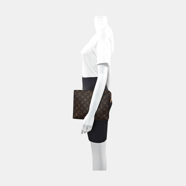 TOILET POCKET 26 Monogram Coated Canvas Brown