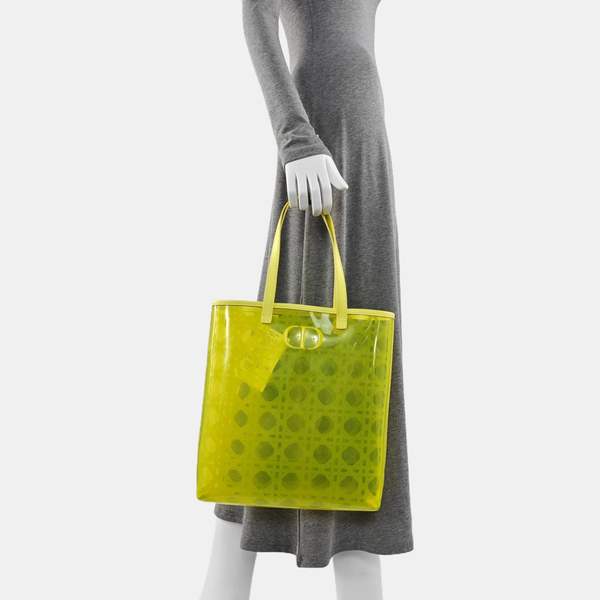 Cannage Special Material Tote Bag Yellow