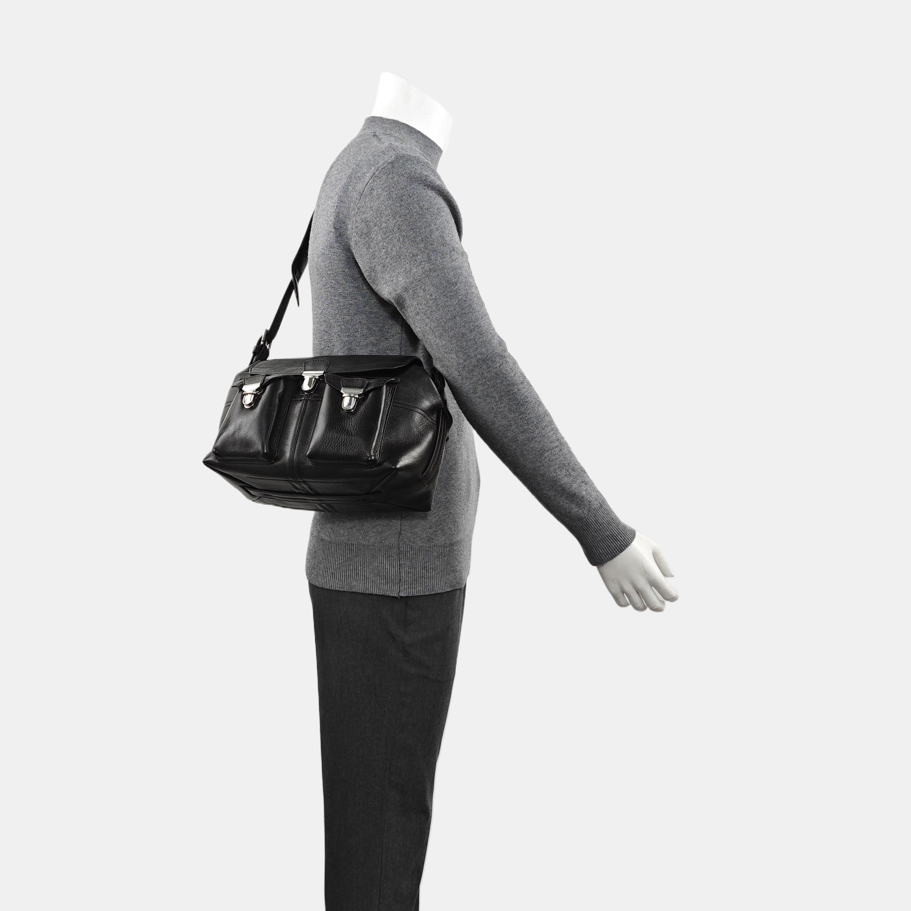 Calfskin Shoulder Bag Brown