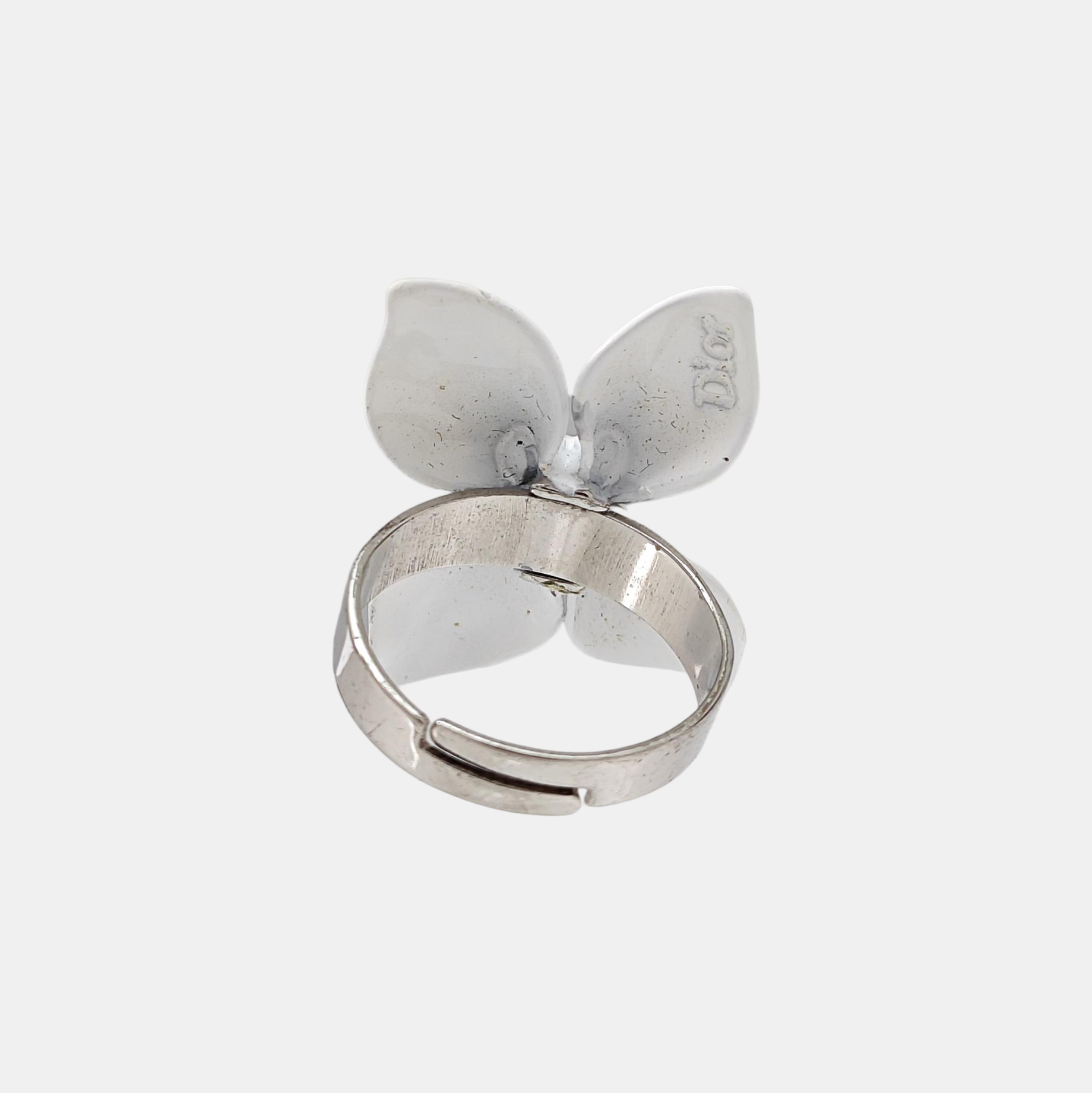 Metal White Ring EU 53