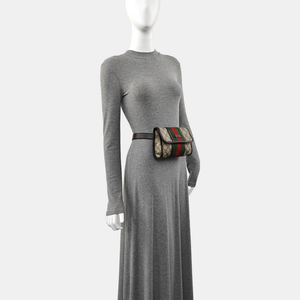 Coated Canvas Belt Bag Beige