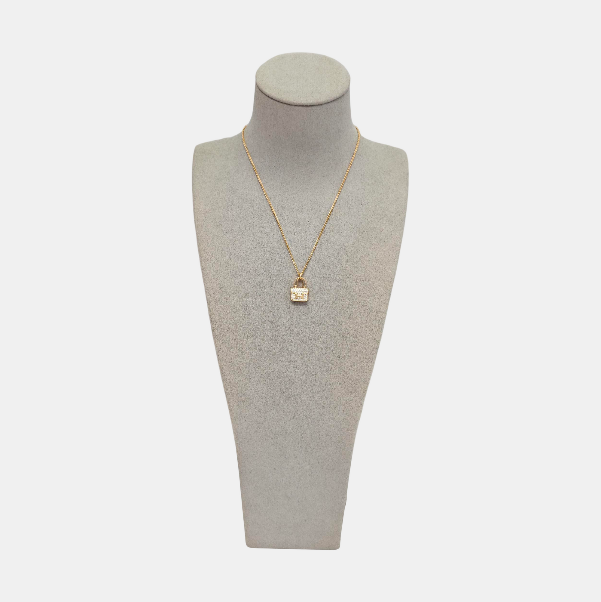 Amulettes Constance 18k Rose Gold Necklace