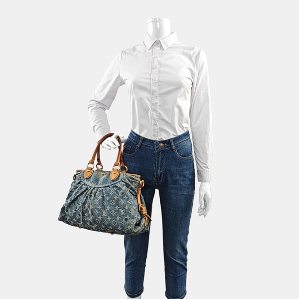 NEO CABBY Monogram Denim Blue
