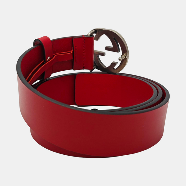 Leather Belt Red