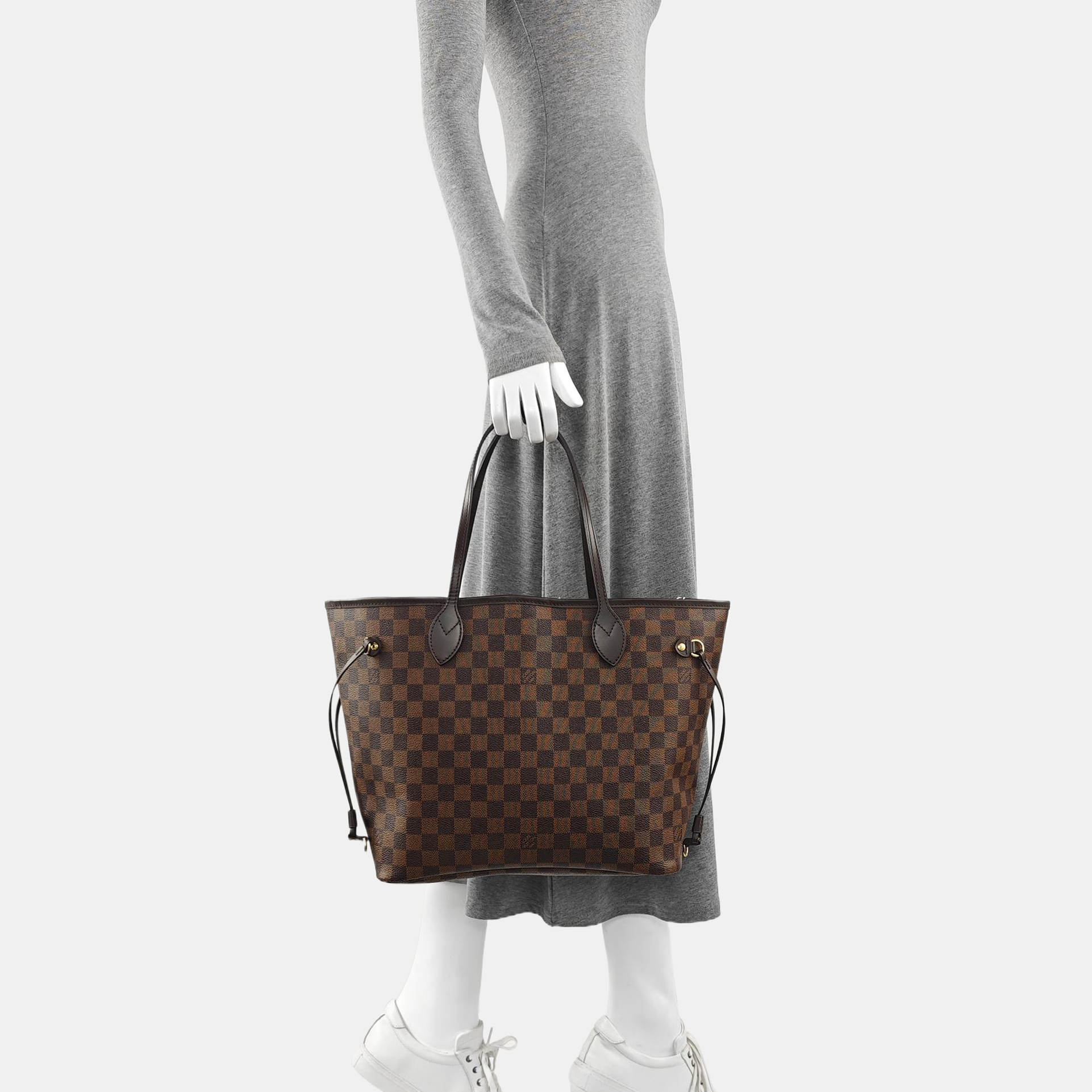 NEVERFULL MM Damier Ebene Coated Canvas Brown