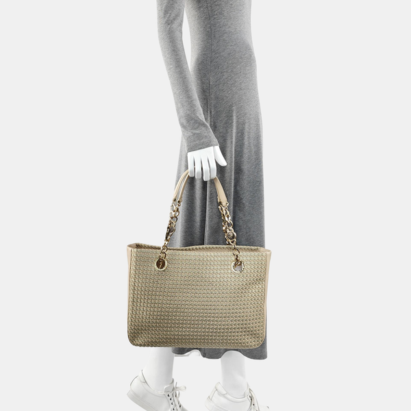 Calfskin Shoulder Bag Beige