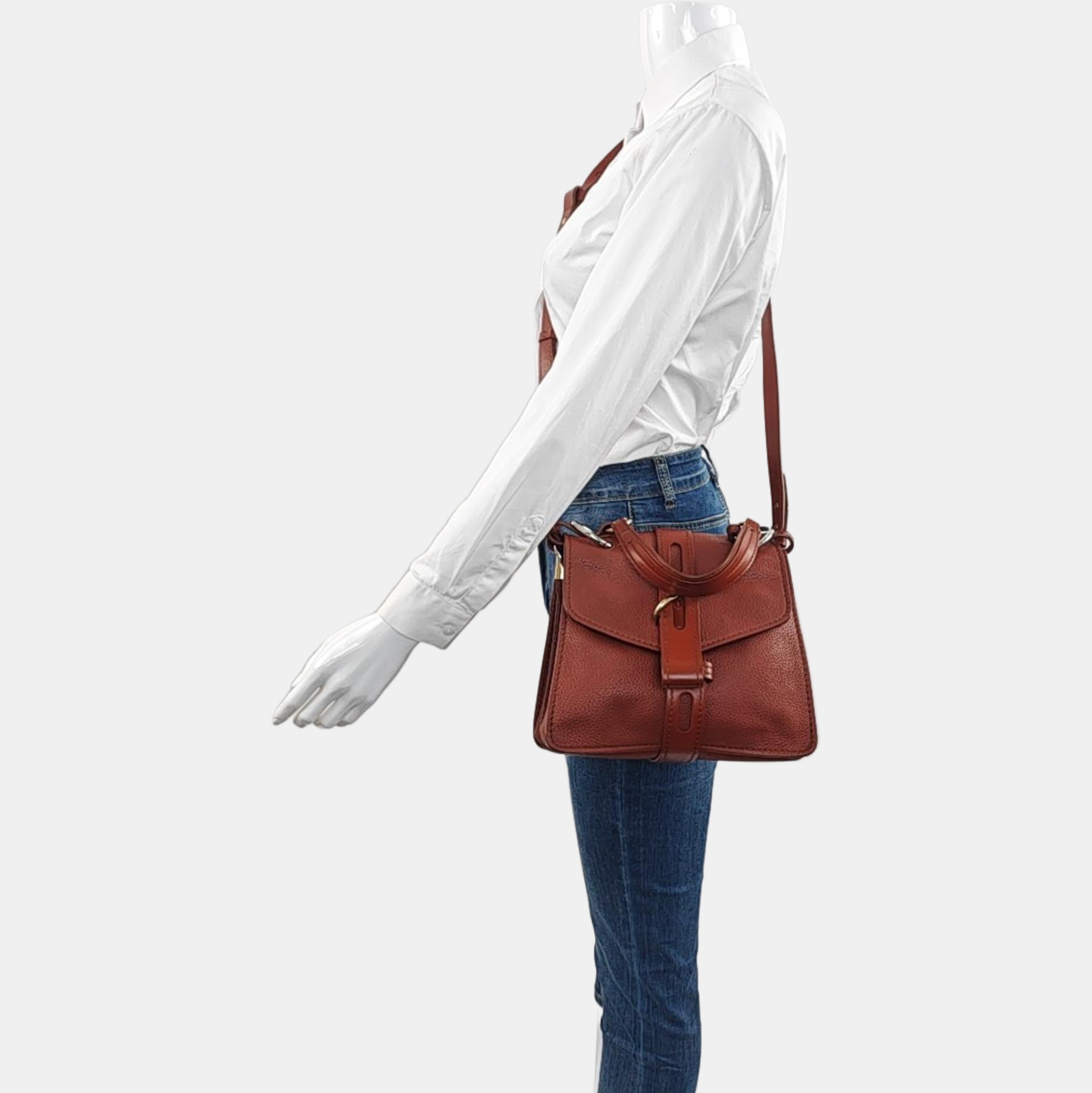 Aby Small Calfskin Brown