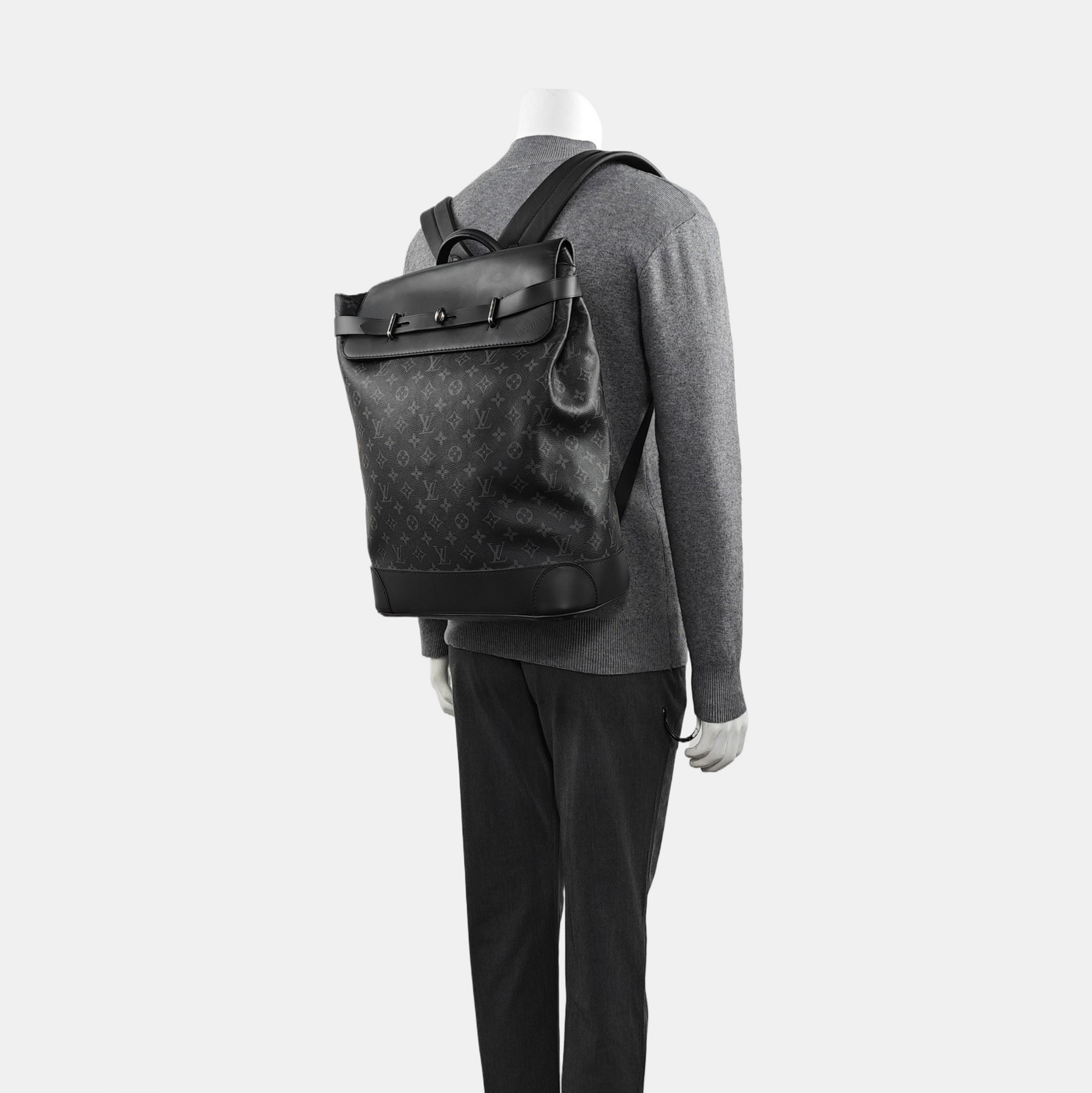 STEAMER Monogram Coated Canvas Black
