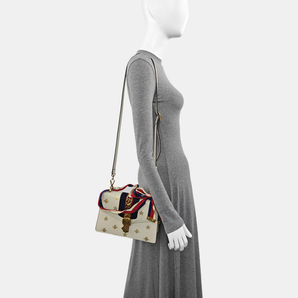 Calfskin Shoulder Bag Small White