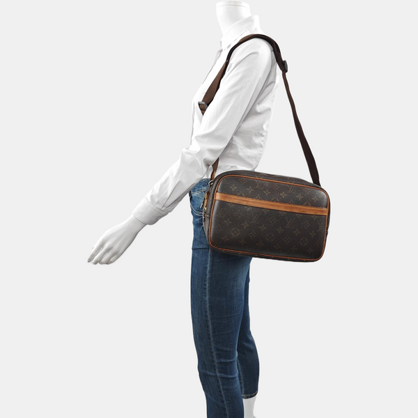 REPORTER Monogram Coated Canvas Brown
