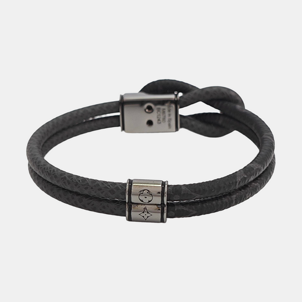 LOOP IT Coated Canvas Black Bangle