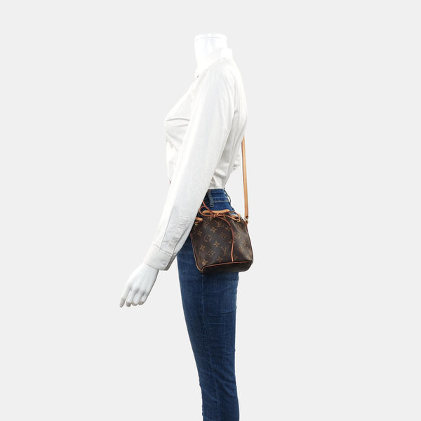 NÉONOÉ Nano Monogram Coated Canvas Brown