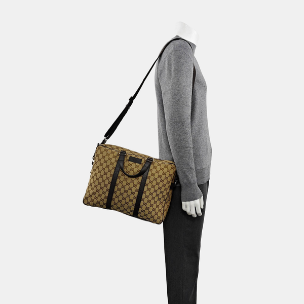 Monogram Canvas Shoulder Bag Brown