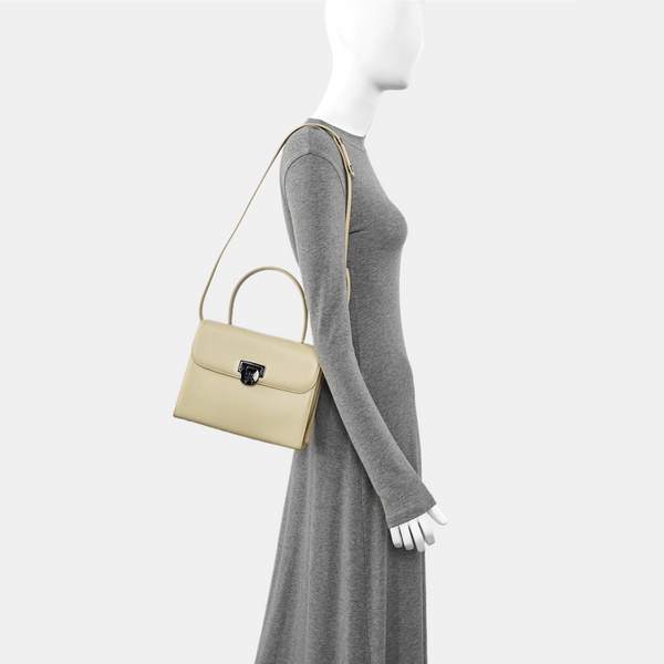 Calfskin Shoulder Bag Beige