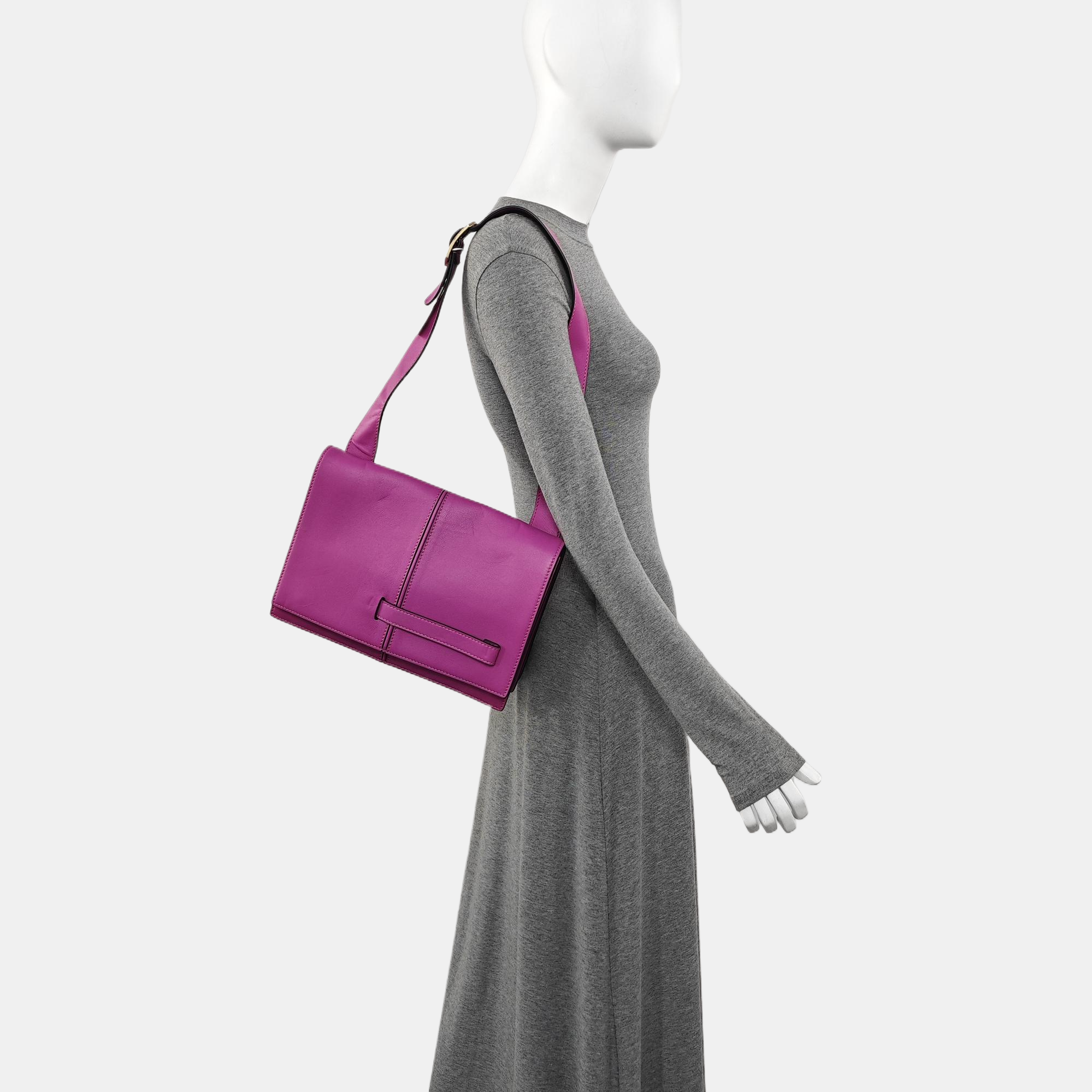 Calfskin Shoulder Bag Pink