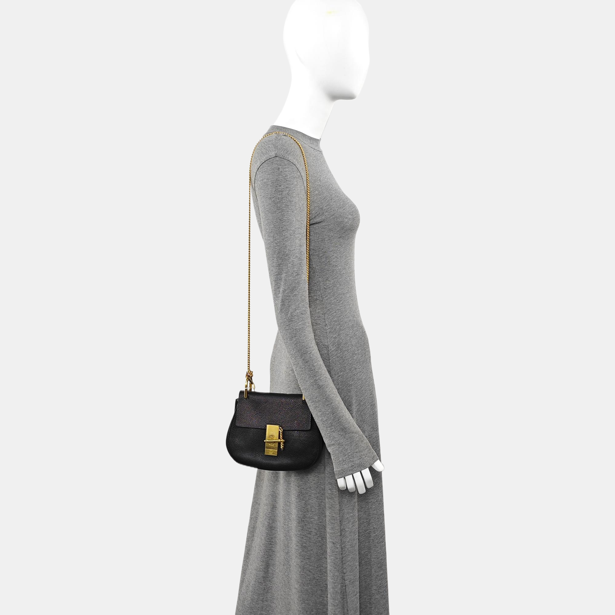 Drew Mini Calfskin Black