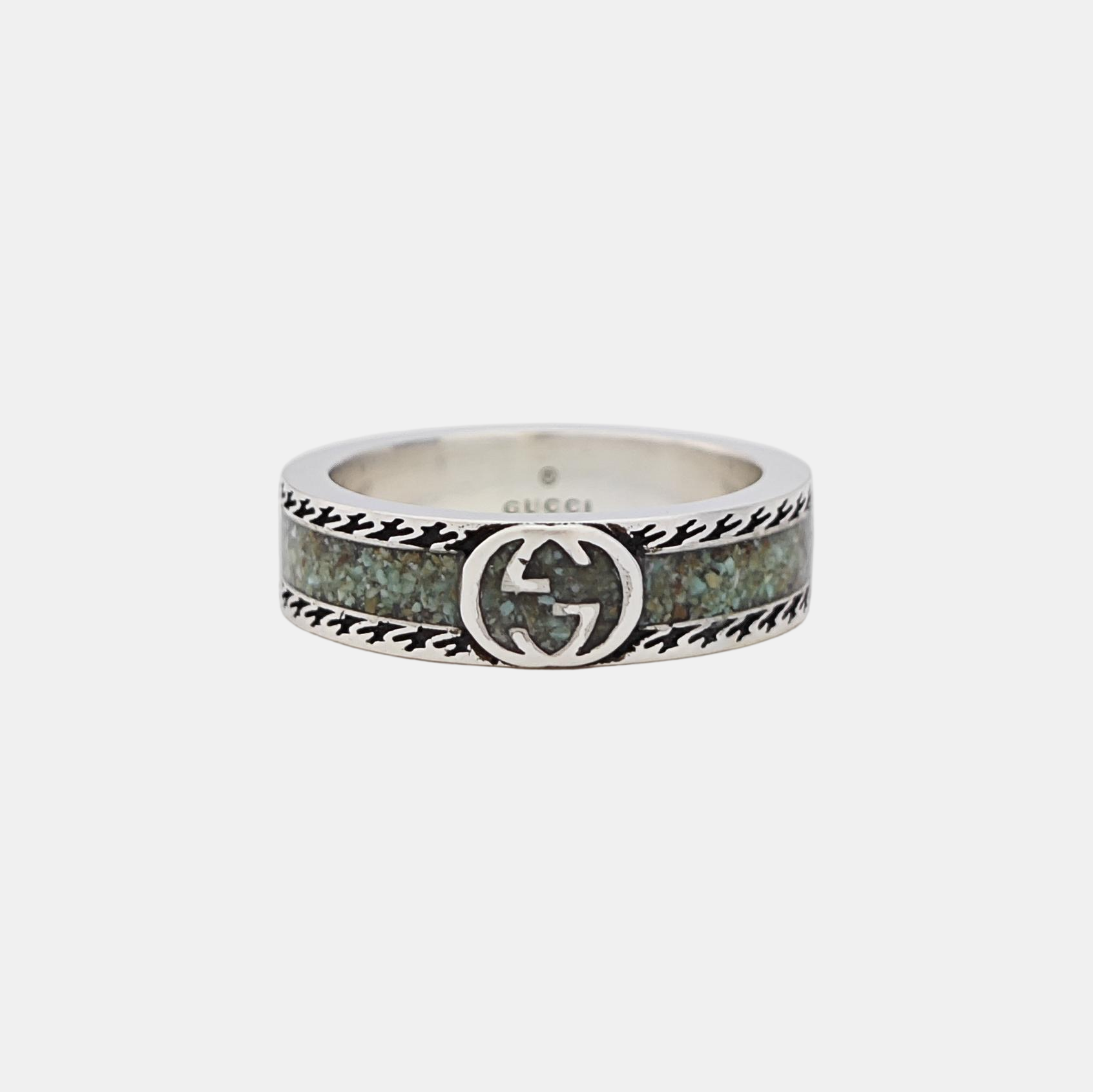 Interlocking G 925 Sterling Silver Ring HK 19
