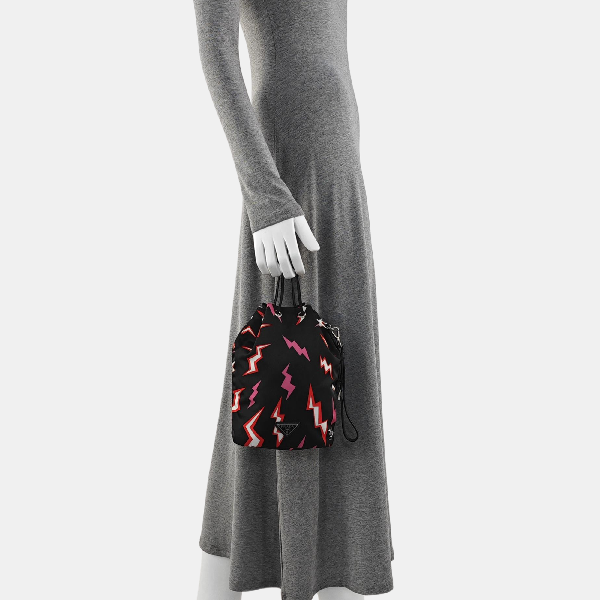 Nylon Top Handle Bag Black