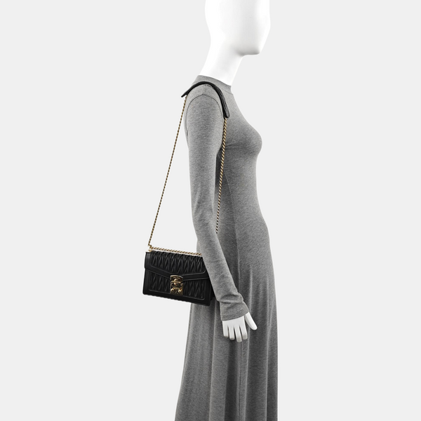 Matelassé Lambskin Black