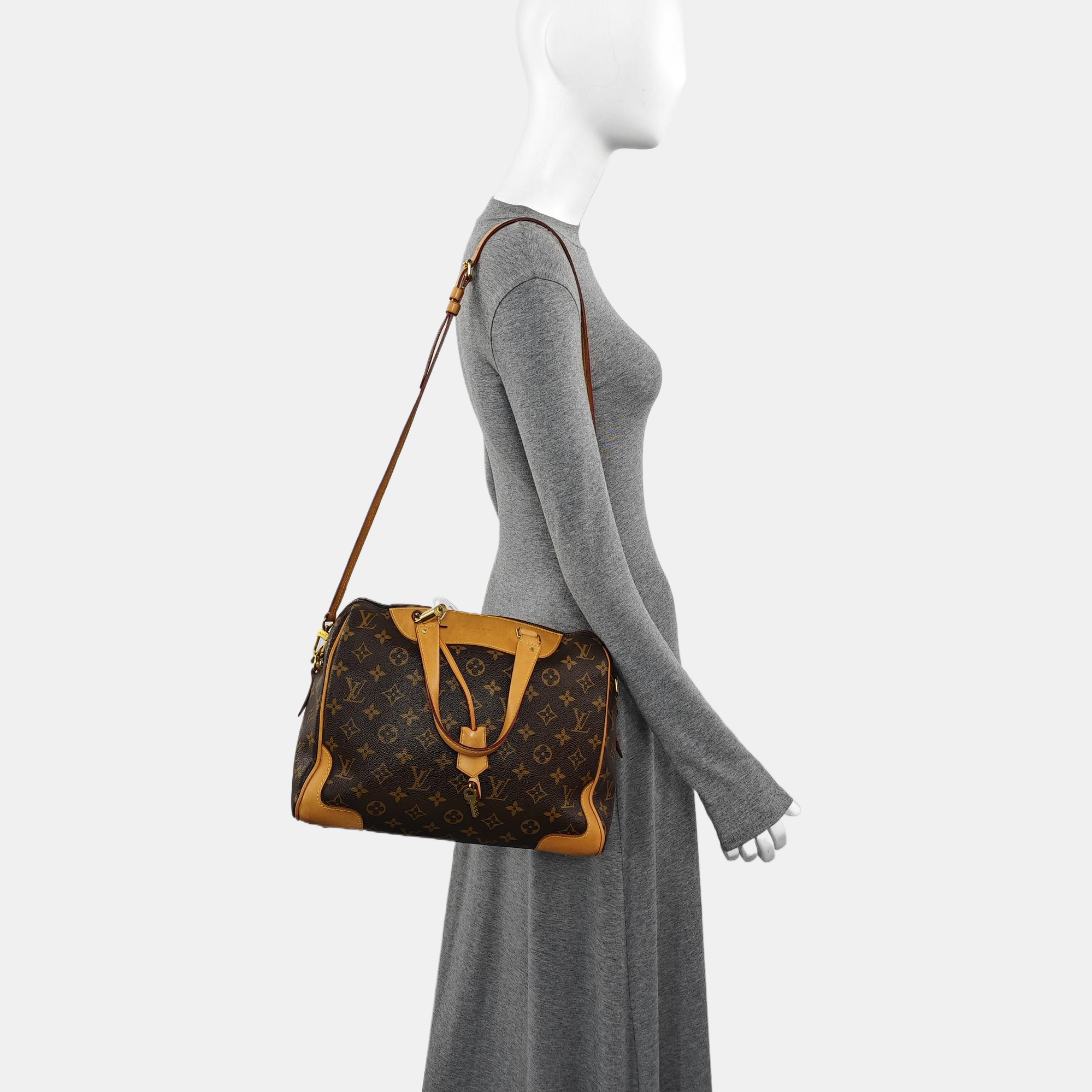 RETIRO NM Monogram Coated Canvas Brown