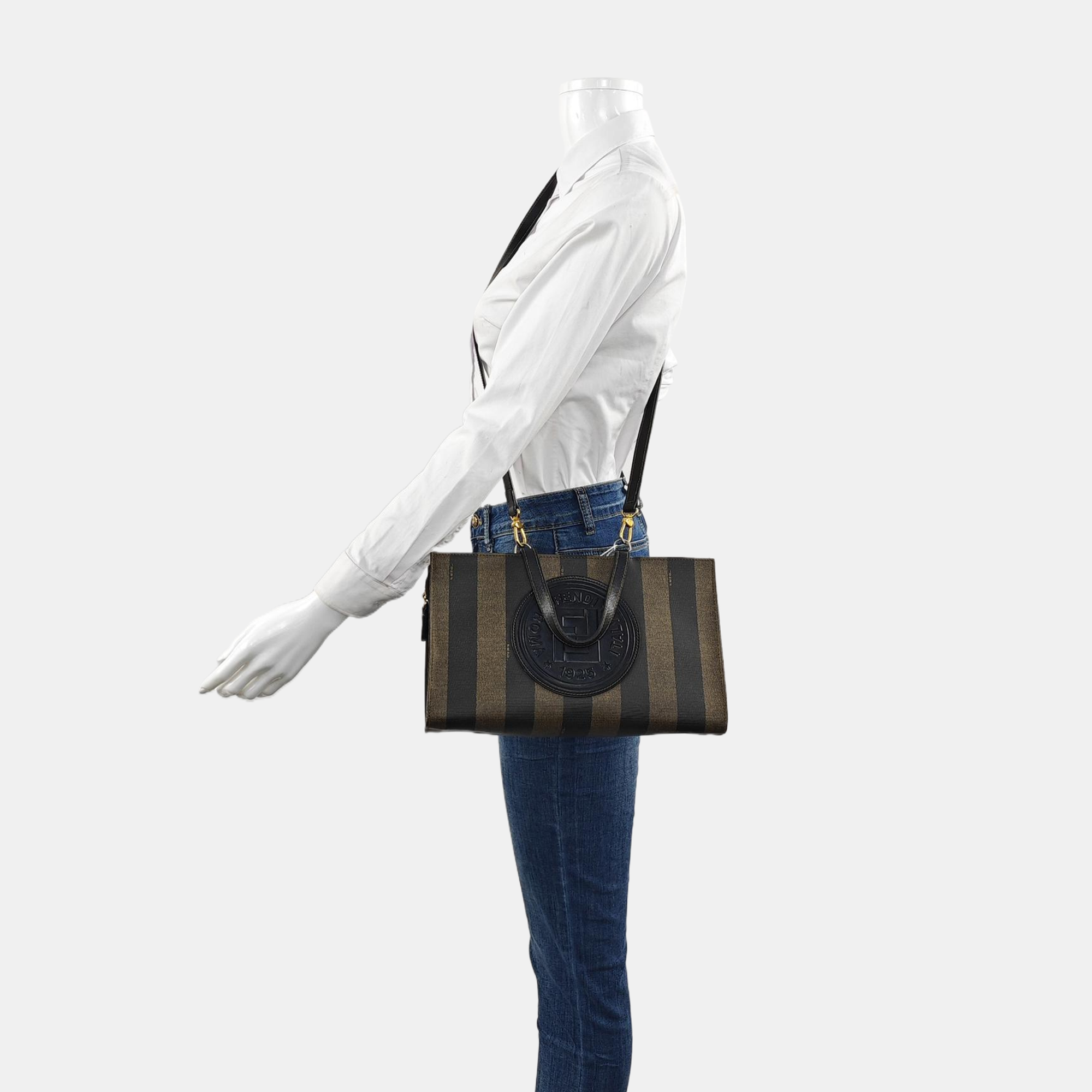 Coated Canvas Shoulder Bag Multicolor