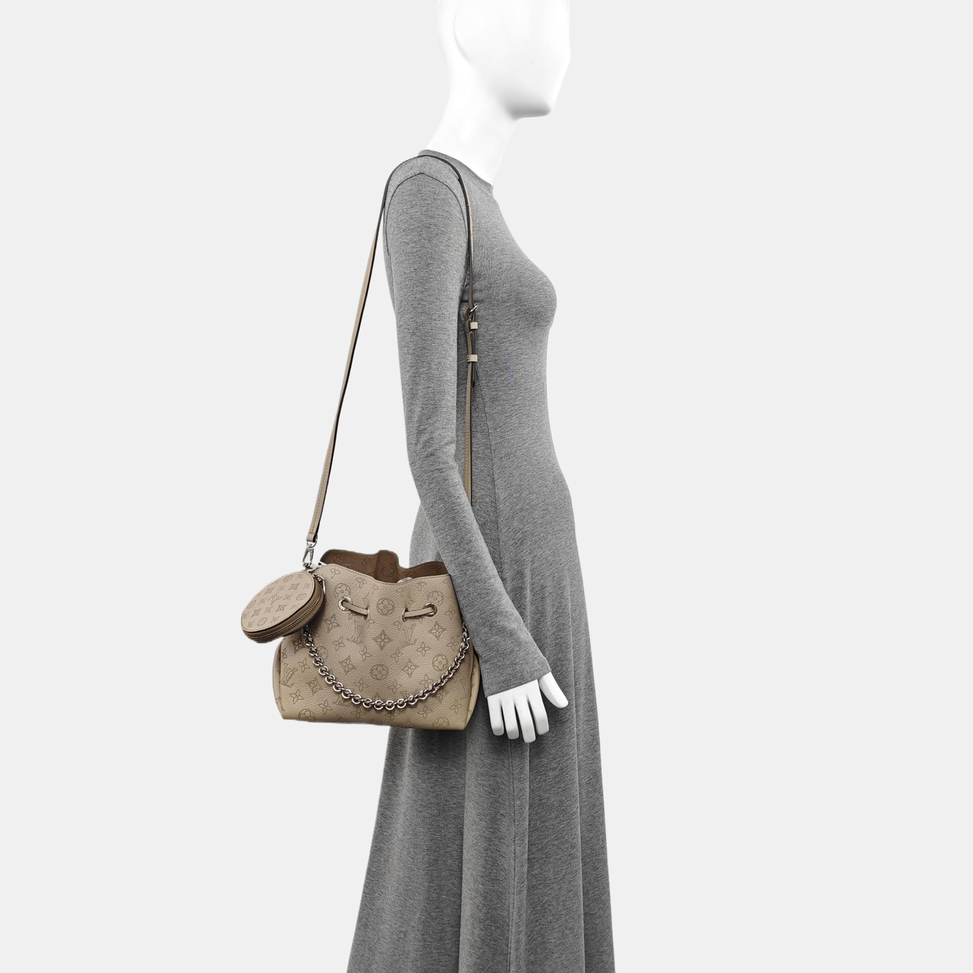 BELLA Monogram Calfskin Gray