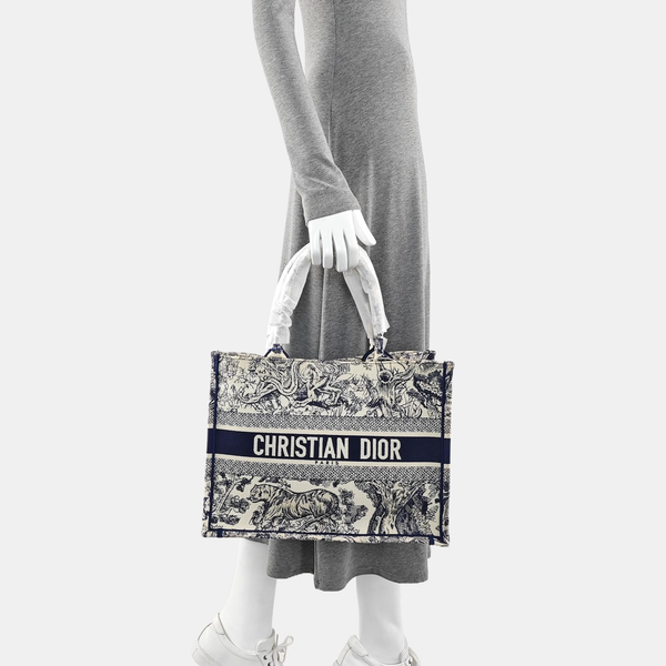 Book Tote Medium Canvas Blue