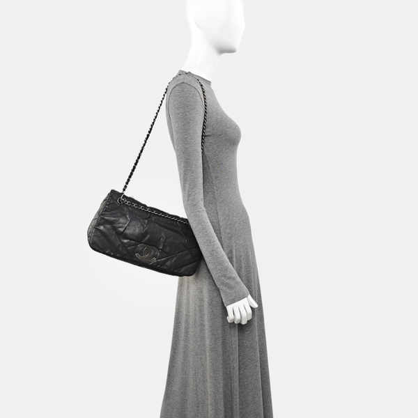 Calfskin Shoulder Bag Black
