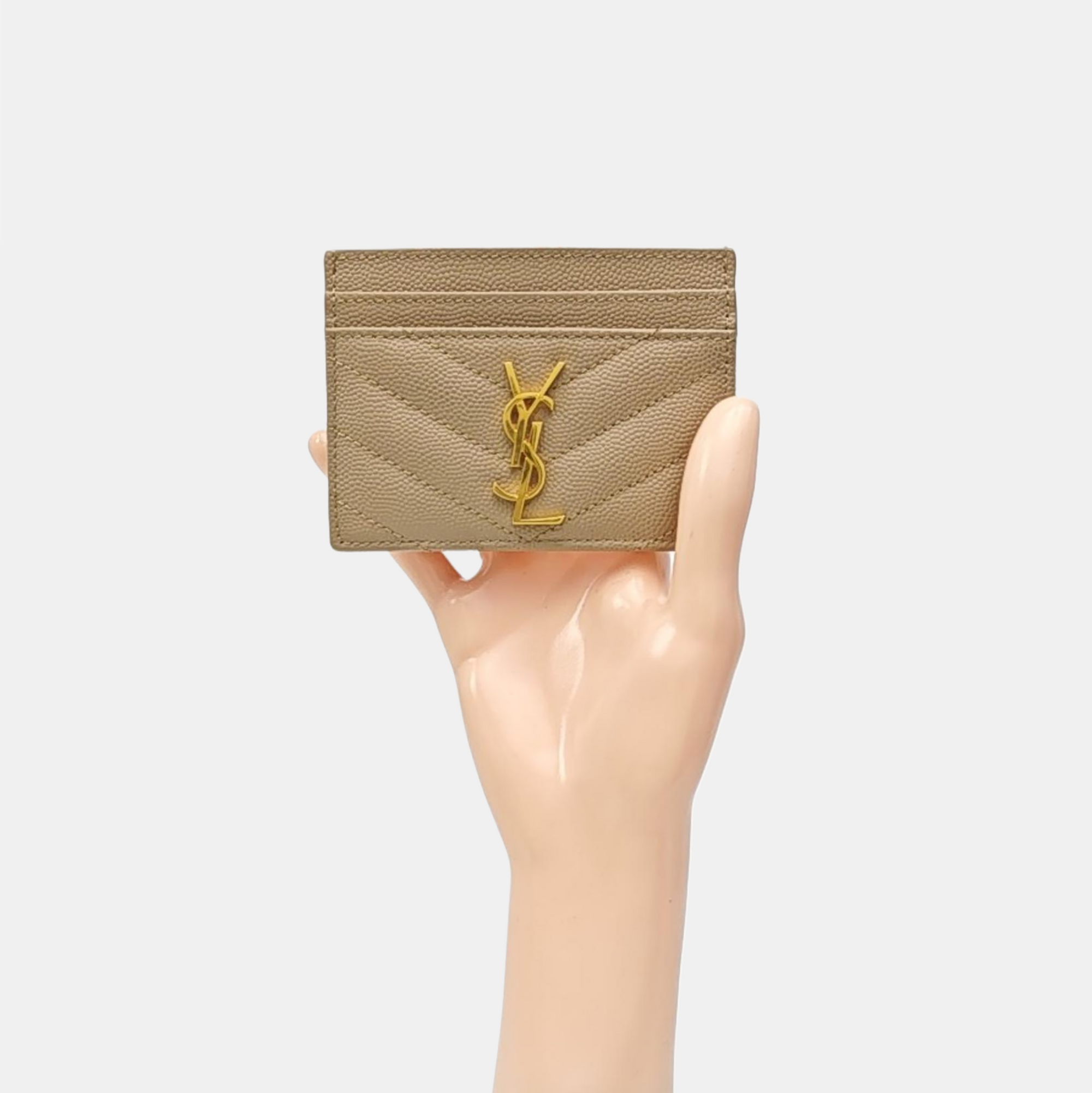 MONOGRAM Quilted Calfskin Brown Card Holder