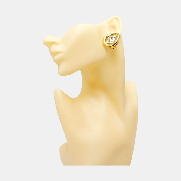 Metal Gold Clip On Earrings