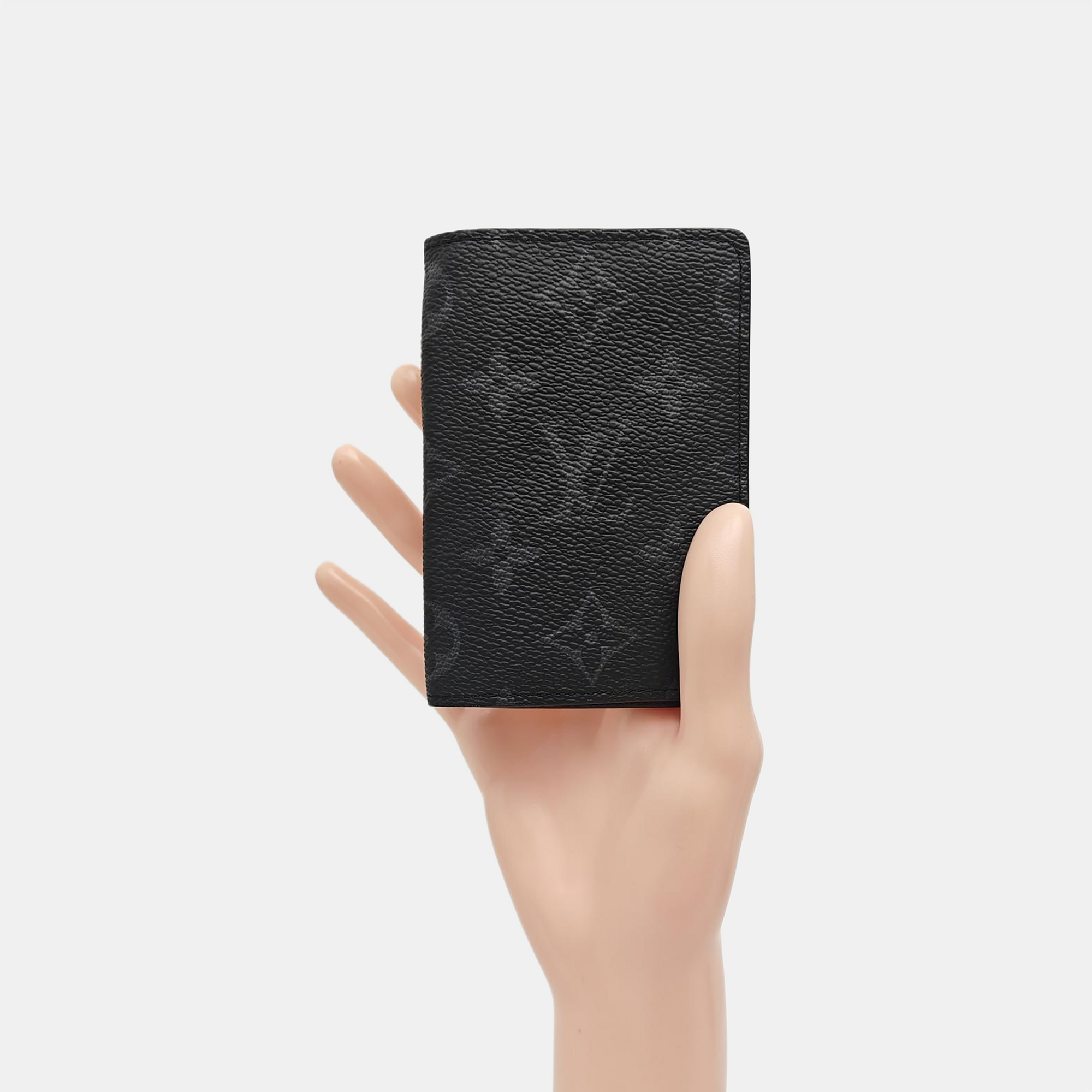 Monogram Coated Canvas Card Holder Mini Black
